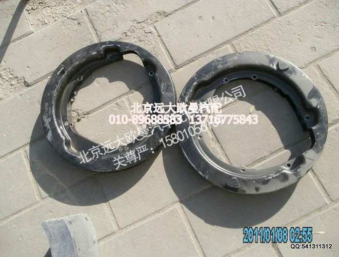3501W-021,前制动器防尘罩左,北京远大欧曼汽车配件有限公司