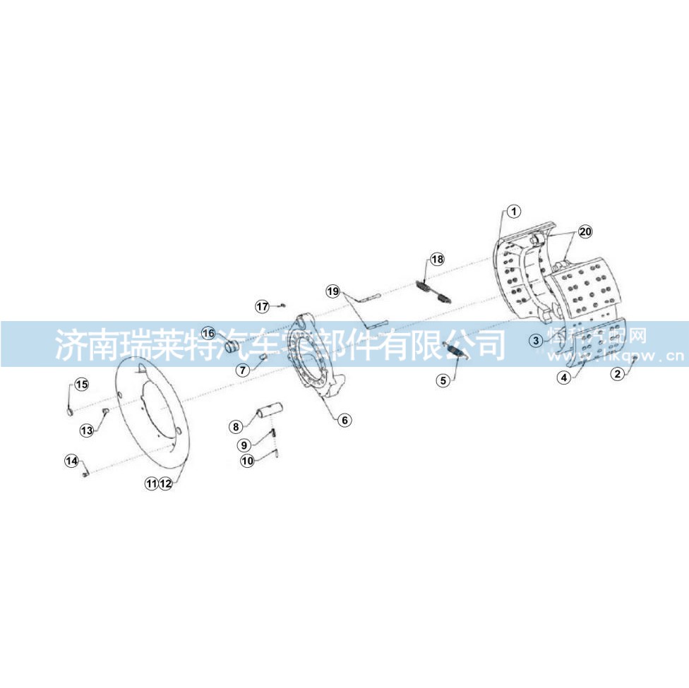4110703125002 制动蹄总成HD90149346548