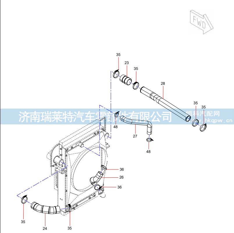 发动机进水管 ODT006171918