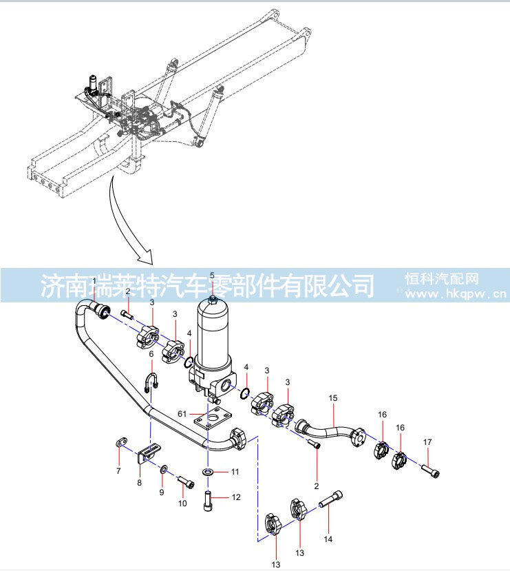 钢管总成 ODT005531524