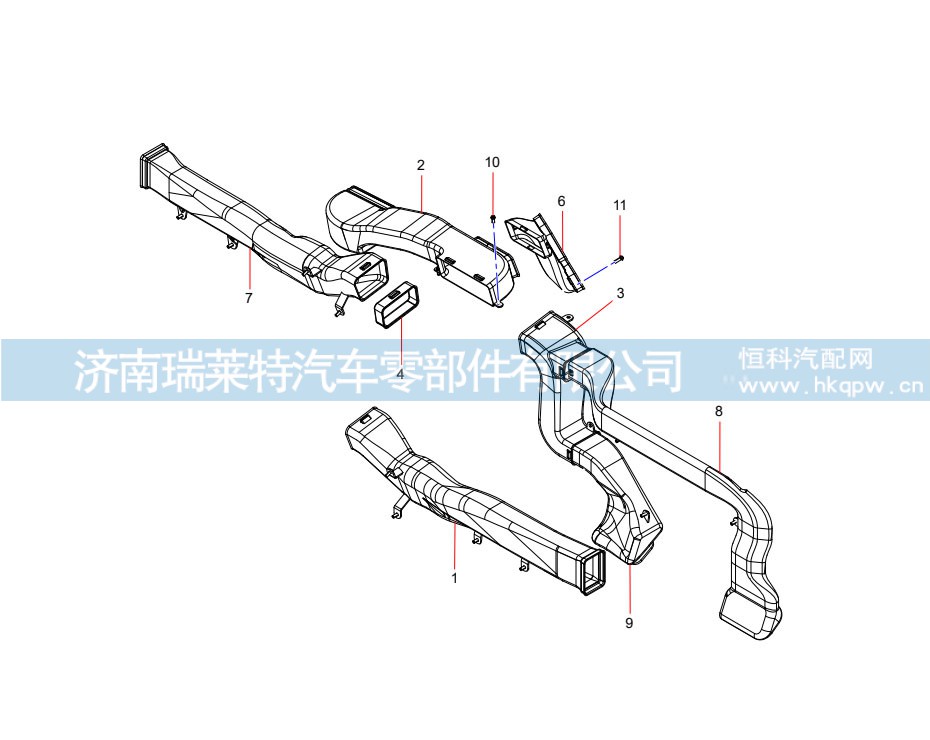 左吹脸主风管 JSS005655565
