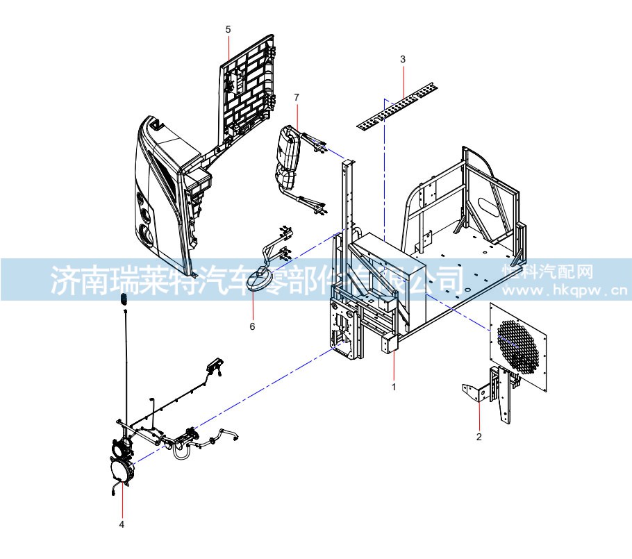 前下视镜装配总成 JSS005824459