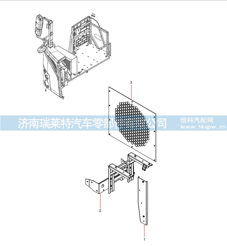 右侧平台支撑安装中侧板总成 JSS005952081