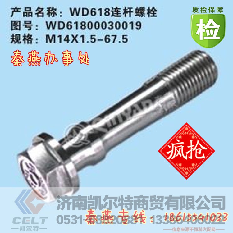WD61800030019,连杆螺栓,济南凯尔特商贸有限公司