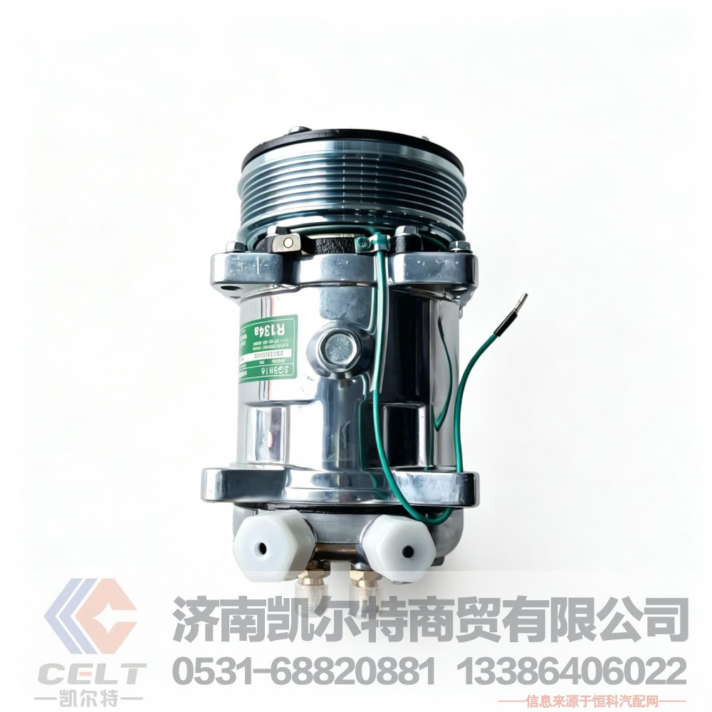 重汽豪沃WD615發(fā)動(dòng)機(jī) 空調(diào)制冷壓縮機(jī)WG1500139001 6pk多槽上出口