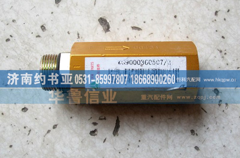WG9000360507,单向阀WG9000360507,济南约书亚汽车配件有限公司（原华鲁信业）