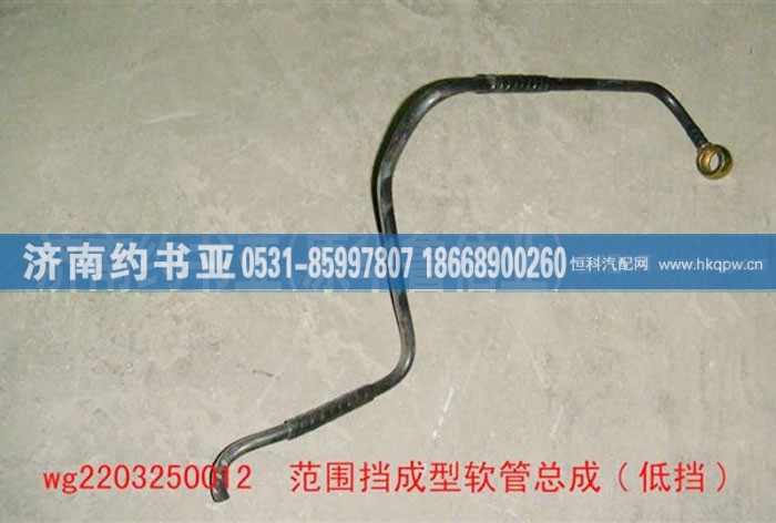 WG2203250012,范围挡成型软管总成(低挡),济南约书亚汽车配件有限公司（原华鲁信业）
