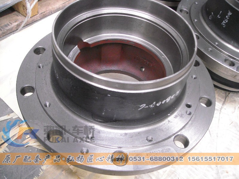 AZ9981340010,后轮毂总成 Rear hub,山东弗凯车桥重卡零部件制造有限公司