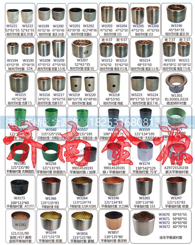 ,主销衬套,济南天桥区金源汽车配件经销处