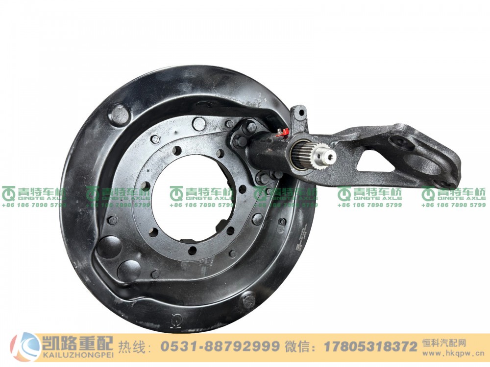 山东凯路青特车桥QT459S1074-3500200_A.A_后右制动器带支架总成_M424000000081QT459S双桥_