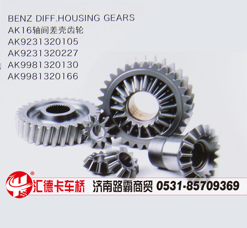 AZ9231320105，AZ9231320227，AZ9981320130，AZ9981320166,AC16轴间差速器壳齿轮,济南汇德卡汽车零部件有限公司