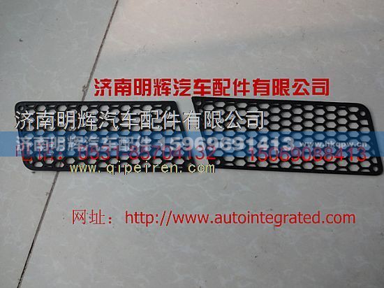 LG1611230091,大轻卡宽体保险杠左装饰网,济南明辉汽车配件有限公司