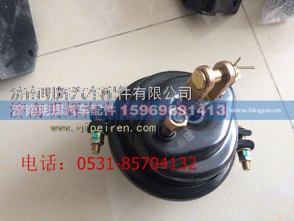 LG4003361602,重汽豪沃轻卡配件制动气室（右，16，推杆长55）,济南明辉汽车配件有限公司