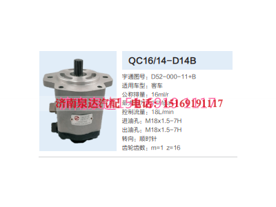 D52-000-11+B,动力转向齿轮泵,济南泉达汽配有限公司
