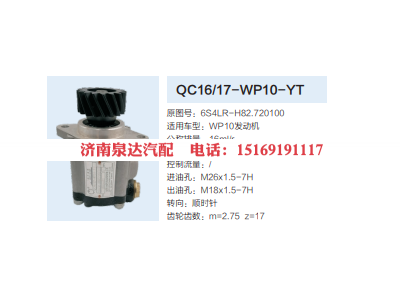 QC16/17-WP10-YT,動力轉(zhuǎn)向齒輪泵,濟南泉達汽配有限公司