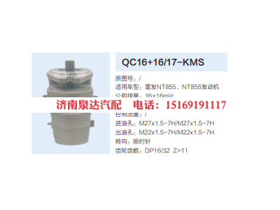 QC16+16/17-KMS,動(dòng)力轉(zhuǎn)向齒輪泵,濟(jì)南泉達(dá)汽配有限公司