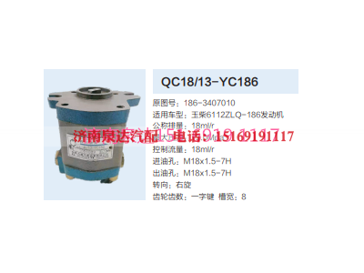 QC18/13-YC186,动力转向齿轮泵,济南泉达汽配有限公司