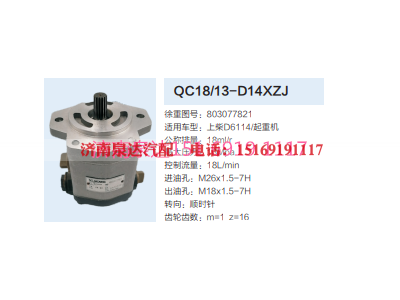 803077821,动力转向齿轮泵,济南泉达汽配有限公司