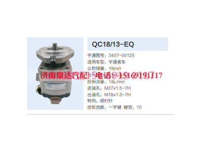 QC18/13-EQ,动力转向齿轮泵,济南泉达汽配有限公司
