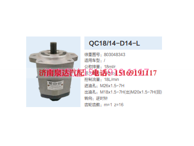 QC18/14-D14L,动力转向齿轮泵,济南泉达汽配有限公司