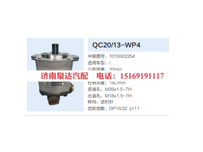 1010002254,动力转向齿轮泵,济南泉达汽配有限公司