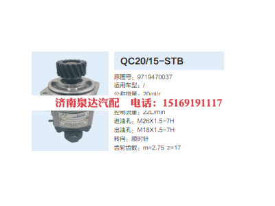 QC20/15-STB,动力转向齿轮泵,济南泉达汽配有限公司