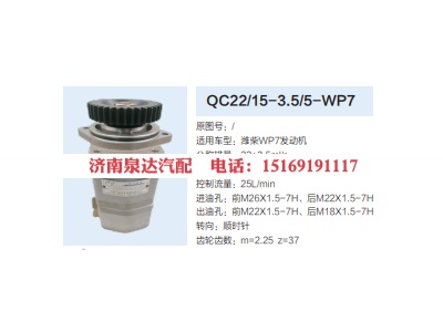 QC22/15-3.5/5-WP7,齿轮泵,济南泉达汽配有限公司