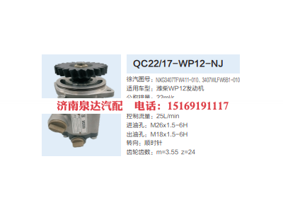 NXG3407TFW411-010,轉(zhuǎn)向助力泵,濟(jì)南泉達(dá)汽配有限公司