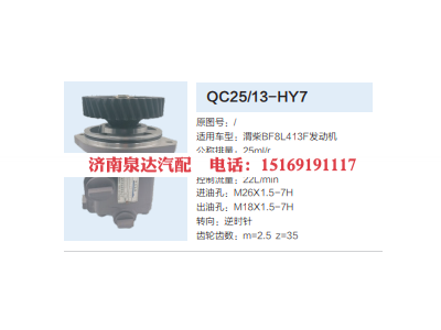 QC25/13-HY7,转向助力泵,济南泉达汽配有限公司