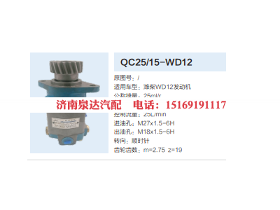 QC25/15-WD12,转向助力泵,济南泉达汽配有限公司