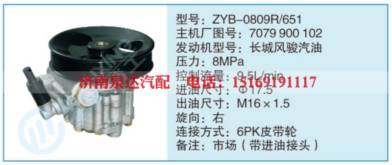 ZYB-0809R-651,7079900102小车转向泵系列