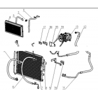 DZ14251848106,Condenser and evaporator connecting pipe,济南向前汽车配件有限公司
