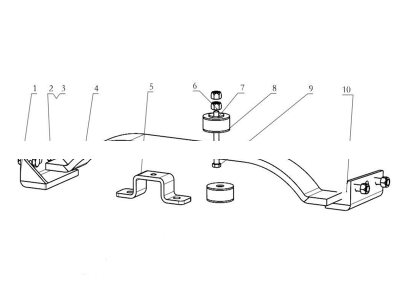 DZ96259590022,Plate spring cross beam,济南向前汽车配件有限公司