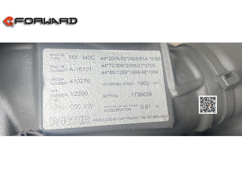 MX340,Engine assembly,济南向前汽车配件有限公司
