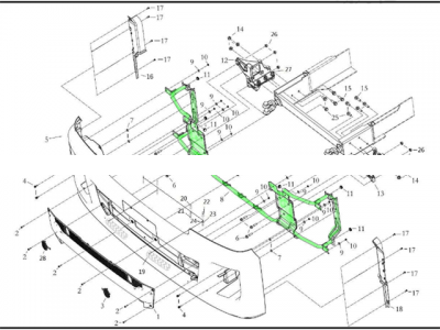 DZ97189621030,Bumper mounting bracket,济南向前汽车配件有限公司