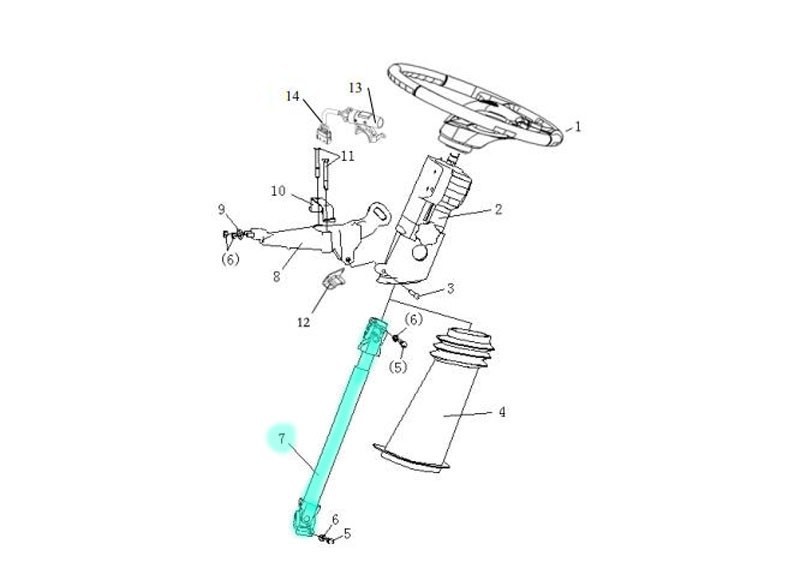 DZ9X189460301,Steering expansion shaft assembly,济南向前汽车配件有限公司