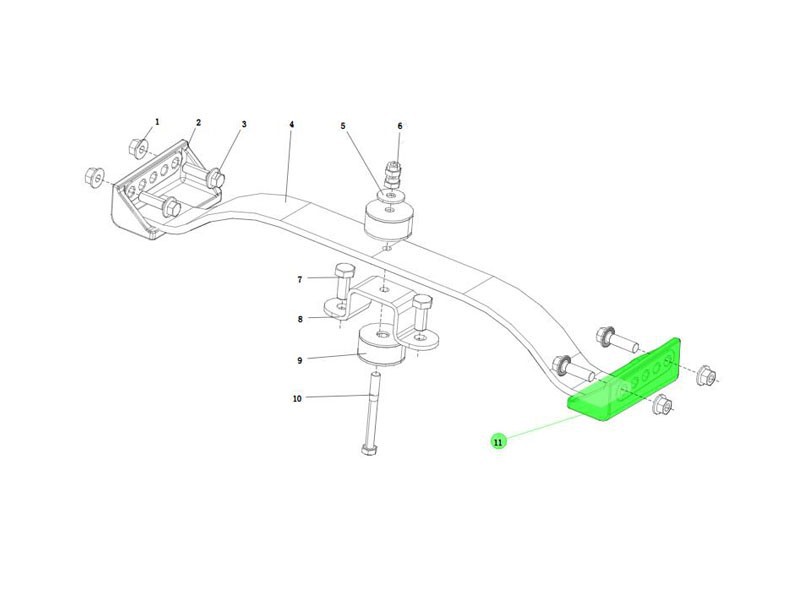 DZ96259590014,Left bracket - gearbox mount,济南向前汽车配件有限公司
