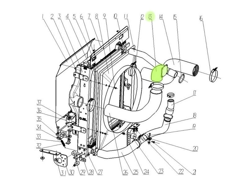 DZ97259535000,Intercooler reducer silicone tube,濟(jì)南向前汽車(chē)配件有限公司