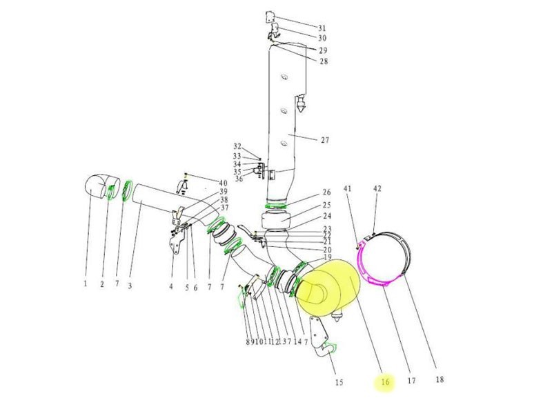 DZ97259190450L 空气滤芯 XQ005362,Air filter cartridge assembly,济南向前汽车配件有限公司