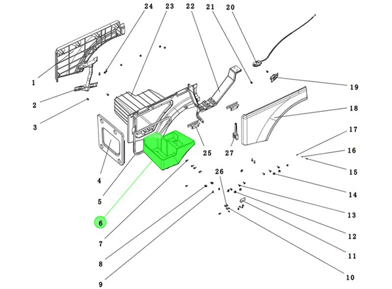 DZ16251230029  下工具箱体,Lower tool housing,济南向前汽车配件有限公司