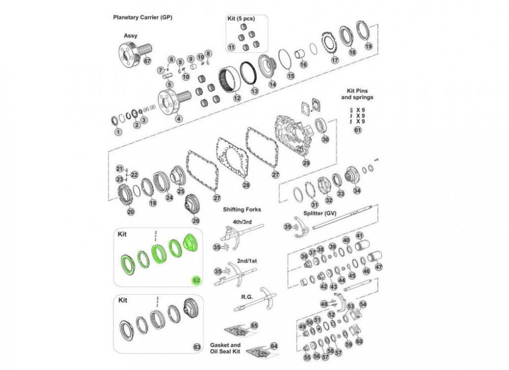 1315298034  同步器套件,Synchronizer kit,济南向前汽车配件有限公司