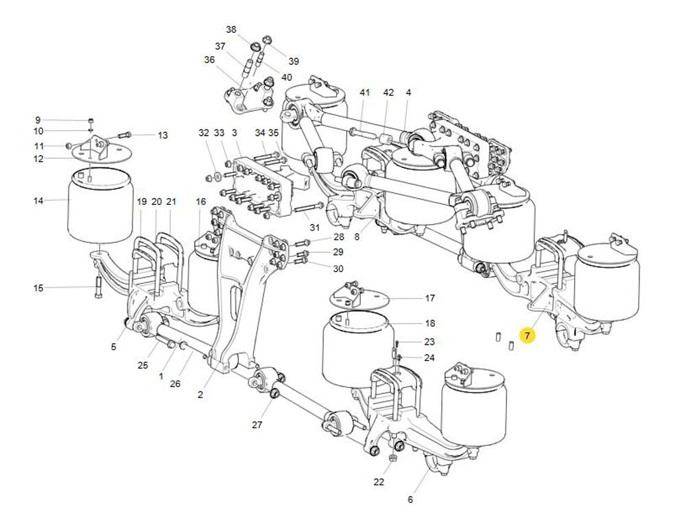 AZ9925528071  后橋右均衡梁總成,Right balance beam assembly,濟(jì)南向前汽車配件有限公司