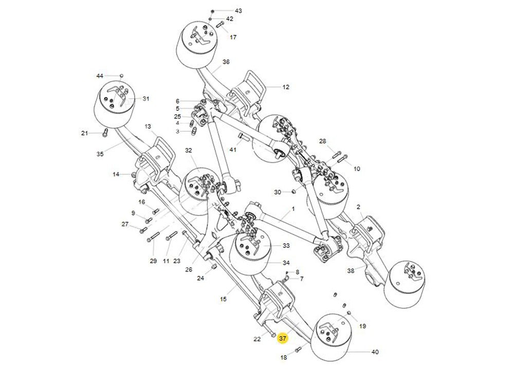 AZ9925528070  后橋左均衡梁總成,Rear axle left equalization beam,濟(jì)南向前汽車(chē)配件有限公司