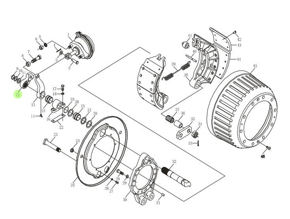 188000440020  調(diào)整臂（左）,Adjusting arm (left),濟(jì)南向前汽車(chē)配件有限公司