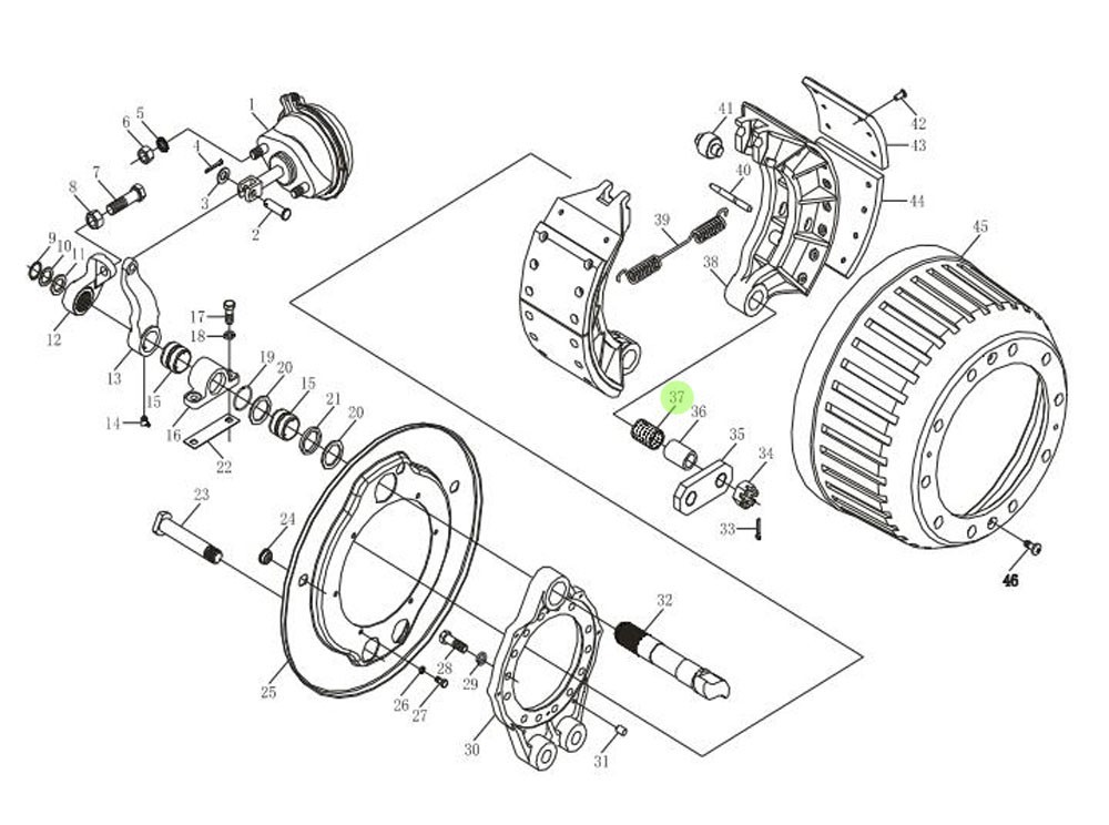 188000440006  制動蹄襯套,Brake shoe bushing,濟南向前汽車配件有限公司