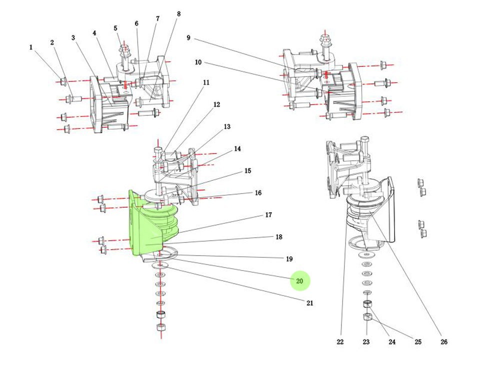 JZ93259590031 發(fā)動機(jī)左后支座總成,Engine left rear support assembly,濟(jì)南向前汽車配件有限公司