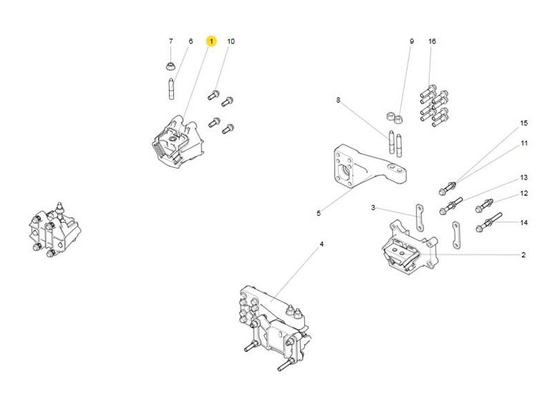 WG9925590270 铝前橡胶支承总,Front rubber support assembly,济南向前汽车配件有限公司