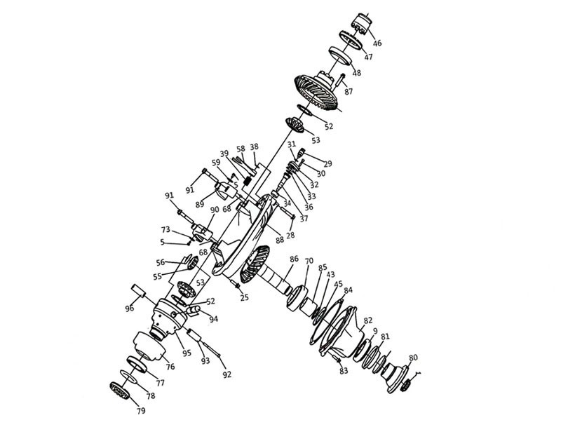 FDCZ16331593200016 后桥主减总成,Rear axle main reduction assembly,济南向前汽车配件有限公司
