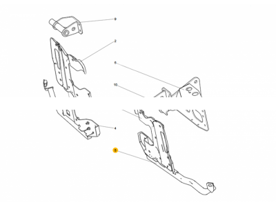 710W41610-6498 右保险杠固定支架,Right bumper mounting bracket,济南向前汽车配件有限公司