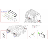H4365050104A0 侧标志灯总成,Side marker light assembly,济南向前汽车配件有限公司